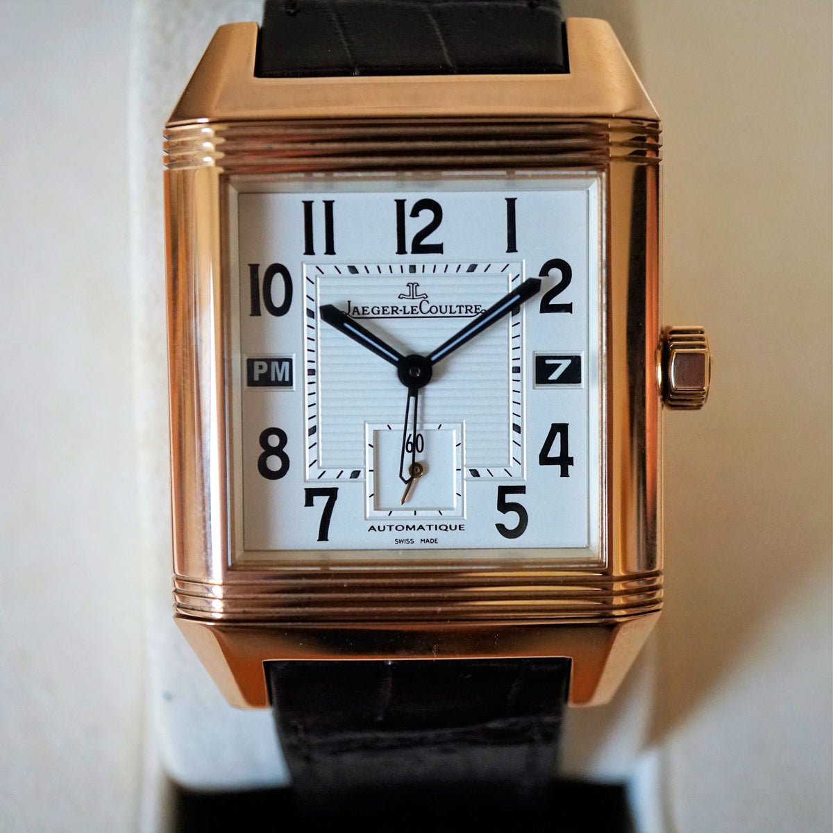 2006 Jaeger LeCoultre Squadra Reverso 230.2.77 Hometime 18k Rose