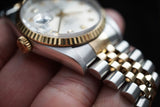 SOLD- 1995 Rolex Datejust 16233 Factory Diamond Silver Dial