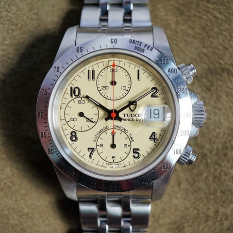 1999 Tudor Chronograph price date cream dial