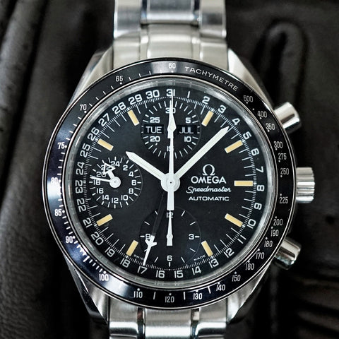 SOLD- 1995 Omega Speedmaster Triple Date 3520.50.00 with Fantastic Patina