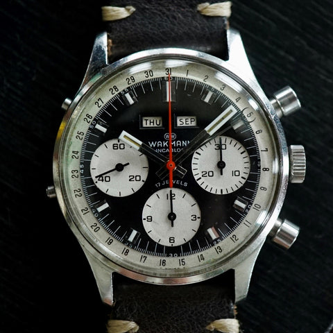 1960s Wakmann Triple Date Chronograph